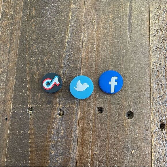 3 Piece Social Media Pop Culture Crocs Charms Set - Picture 2 of 3